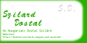 szilard dostal business card