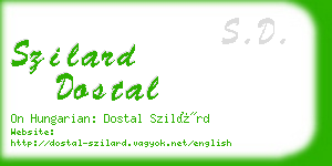 szilard dostal business card